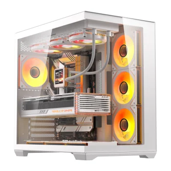 Datora korpuss DarkFlash C280 ar 7 ventilatoriem, White