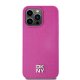 DKNY iPhone 15 Pro Max vāciņš Leather Monogram Pattern MagSafe, rozā
