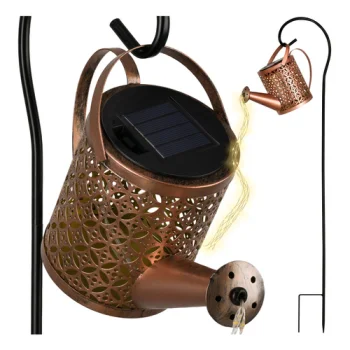 Gardlov dārza solārā lampa Lejkanna, 60 LED, silta balta