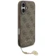 Чехол Guess для iPhone 17 4G Charms Collection MagSafe, коричневый