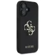 Guess Grained Big 4G Logo Small Classic Logo vāciņš iPhone 16, melns
