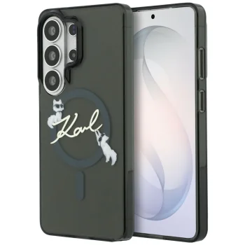 Karl Lagerfeld IML KC Script MagSafe vāciņš Samsung Galaxy S26 Ultra, melns