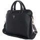 Guess Grained Zipper Pocket Triangle Logo 15\" klēpjdatora soma - melna | Laptop Bag Black