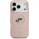 Чехол Karl Lagerfeld для iPhone 17 Pro MagSafe IML Glitter Karl and Choupette, розовый