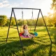 Bērnu dārza ligzdas šūpoles 100 cm tērauda rāmis ECOTOYS
