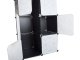 Modular Wardrobe with 6 Sections and Hanging Rod, Black