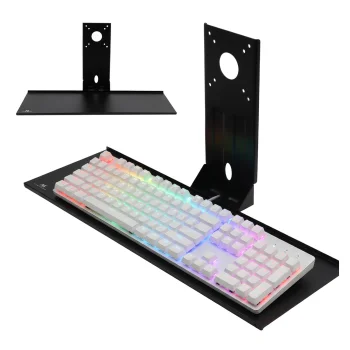 Maclean MC-756 tastatūras turētājs monitora statīvam, VESA 75x75 / 100x100, melns
