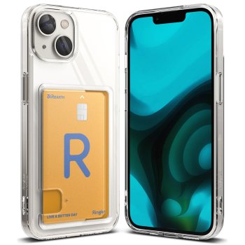 Apple iPhone 14 Plus 6.7'' Ringke Fusion Card Wallet Documents Case Cover, Transparent