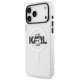 Karl Lagerfeld IML Choupette Sketch Logo MagSafe Phone Case Cover iPhone 17 Pro - Clear