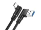 Угловой USB-C кабель для зарядки телефона, быстрая зарядка, 1м