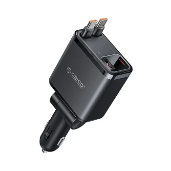 Автомобильное зарядное устройство Orico Twin Reach 45W USB-A + USB-C с двумя...