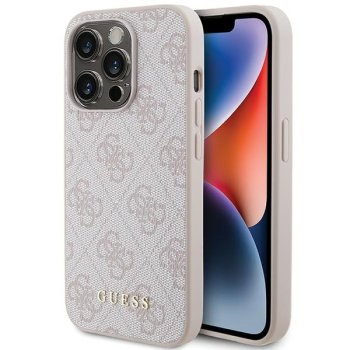 Apple iPhone 15 Pro 6.1'' Guess 4G Metal Gold Logo Case Cover, Pink | Telefona Maciņš Vāks Apvalks Bampers