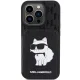 Karl Lagerfeld iPhone 15 Pro Max vāciņš Saffiano Monogram Choupette, melns