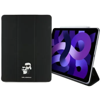 Чехол-книжка Karl Lagerfeld iPad Air 13" 2024 Saffiano Magnetic Karl & Choupette, черный