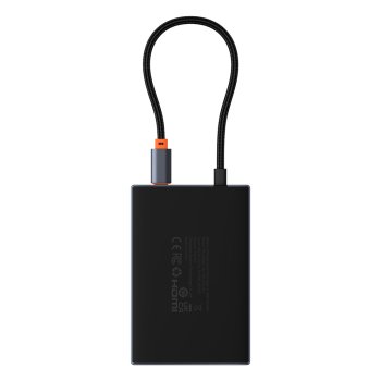 Baseus PioneerJoy 8-в-1 USB‑C хаб HDMI 4K@60Hz + HDMI 4K@30Hz + DisplayPort 8K@30Hz + VGA + 2 x USB‑A 3.0 + 2 x...