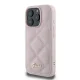 Guess iPhone 16 Pro Case Quilted Metal Logo, Pink