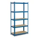 Humberg 4845 metāla noliktavas plaukts 180x90x30 cm, zils