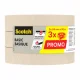 Малярная лента Scotch Basic 24 мм x 50 м, бежевая, 3 шт.