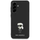 Karl Lagerfeld Samsung Galaxy A56 vāciņš Fixed Glitter Ikonik Logo, melns