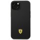 Ferrari iPhone 14 Plus vāciņš Silicone Metal Logo, melns