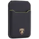 Lamborghini D1 Dabīgās Ādas MagSafe Maks - Melns un Zaļš