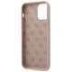 Чехол Guess для iPhone 12 mini Silicone Script Gold Logo, светло-розовый