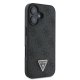 Guess Ādas 4G Triangle Strass MagSafe futrālis iPhone 16 Plus - melns | Leather case for black
