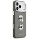 Чехол Karl Lagerfeld Grained Karl & Choupette Heads Pins для iPhone 17 Pro Max, Серый