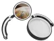Folding Classic Magnifying Glass 90mm, 2.5x Magnification, Black/White