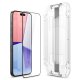 Spigen iPhone 15 Pro Max aizsargstikls GLAS.TR EZ FIT FC (2 gab.), melns