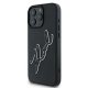 Apple iPhone 16 Pro 6.3\'\' Karl Lagerfeld 3D Rubber Bicolor Signature Cover Case, Black | Telefona Vāciņš Maciņš...