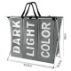 Ruhhy 00012257 Folding 3-Compartment Laundry Basket