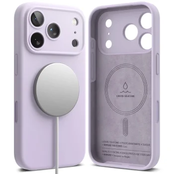 Чехол Ringke для iPhone 17 Pro Max Silicone Magnetic MagSafe, фиолетовый