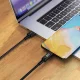 Acefast C7-04 USB-A uz USB-C kabelis ar displeju 60W 1.2m Melns