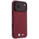 BMW M Carbon Printed Ring MagSafe vāciņš iPhone 18 Pro / 17 Pro, bordo
