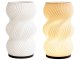 2-in-1 LED RGB Table Lamp with Flower Vase and Remote Control, Ecru