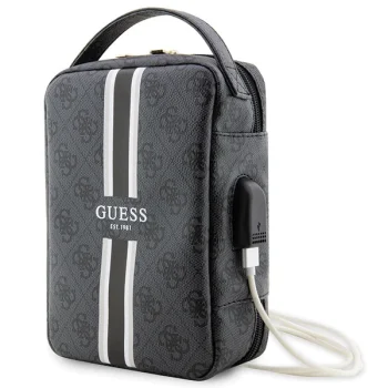 Сумка-органайзер Guess 4G Printed Stripes, черная