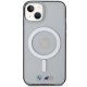 BMW iPhone 14 Plus / 15 Plus vāciņš Silver Ring MagSafe, caurspīdīgs