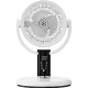 Bezvadu uzlādējams 3-in-1 ventilators ar pulti, balts/melns