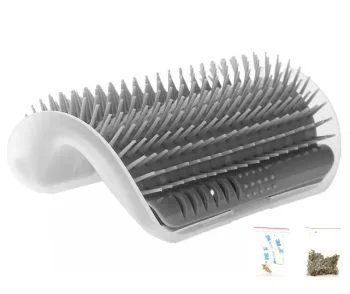 Kaķu Stūra Birste Skrāpētājs Nagu Asināmais ar Kaķumētru 15,4х8,5 cm, Pelēks | Cat Corner Plastic Scratcher...