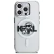 Чехол Karl Lagerfeld IML Glitter Karl & Choupette MagSafe для iPhone 16 Pro Max, Прозрачный
