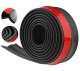Universal Front Bumper Lip Spoiler 2.5 m, Black and Red