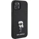 Чехол Karl Lagerfeld для iPhone 15 Glitter Ikonik Logo Metal Pin, черный