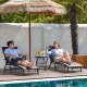 Multigarden ZRL020 BLACK Folding Garden Lounger, Black