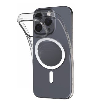 Puro 03 Mag MagSafe silikona maciņš iPhone 16 Pro Max - caurspīdīgs | Silicone Phone Case Cover Transparent