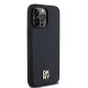 DKNY iPhone 13 Pro Max Case Leather Pattern Metal Logo MagSafe, Black