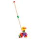 Izglītojoša Koka Stumjamā Rotaļlieta uz Kociņa, Pīle | Educational Kids Toddler Wooden Push Toy on Stick
