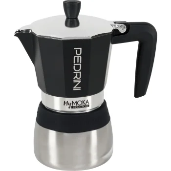 Pedrini MyMoka Induction Moka kafijas kanna, 6 tasītes, Sudraba/Zila