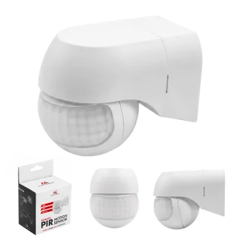 Maclean MCE623 W 12-24V PIR Motion Sensor IP44, White