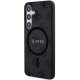 Guess 4G Collection Leather Metal Logo MagSafe vāciņš Samsung Galaxy S24+, Melns